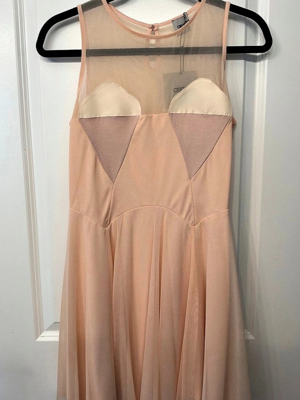 ASOS Ice Cream Mesh Mini Dress in Pink Size 8 NWT